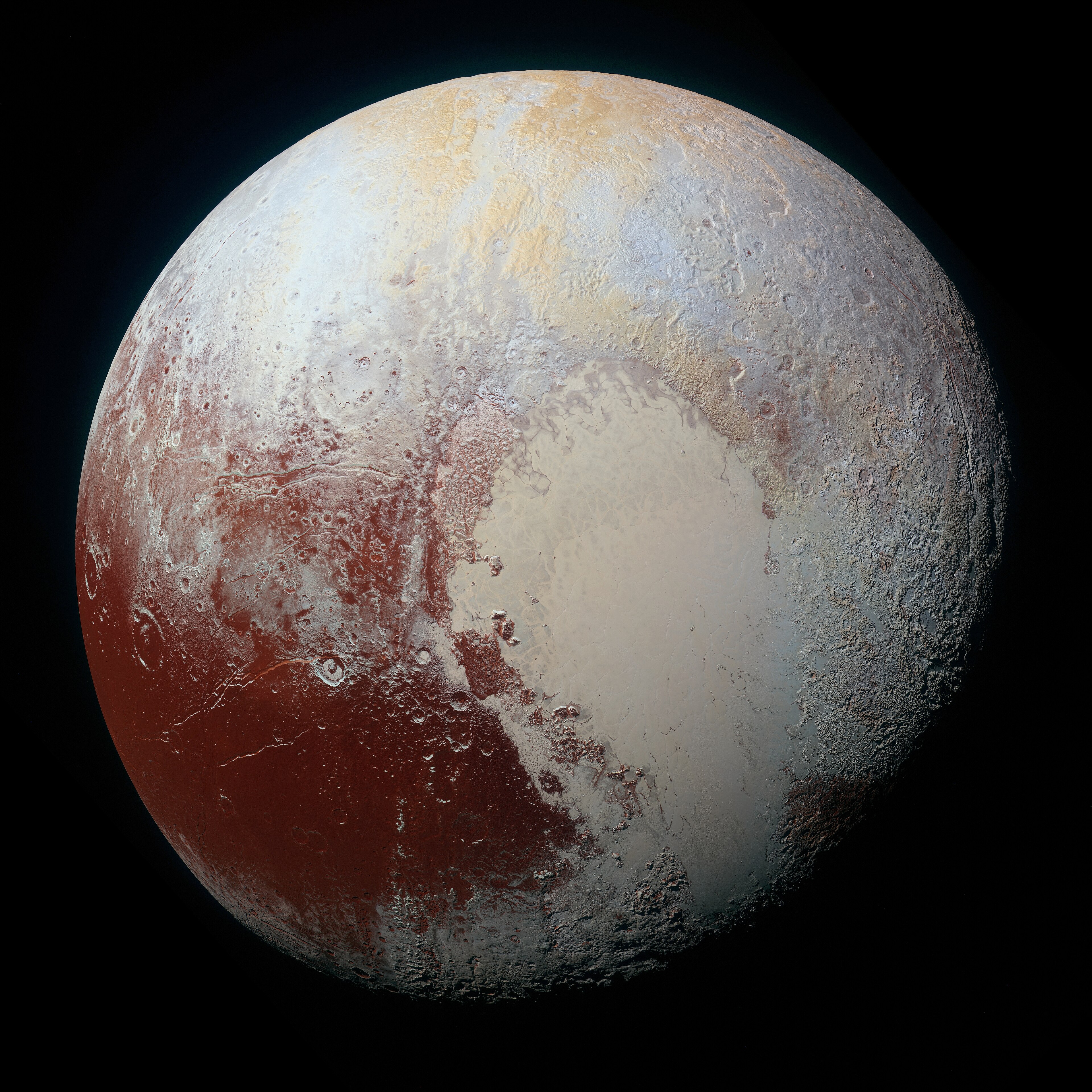 Pluto in True Color
